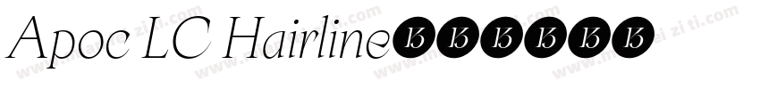 Apoc LC Hairline字体转换